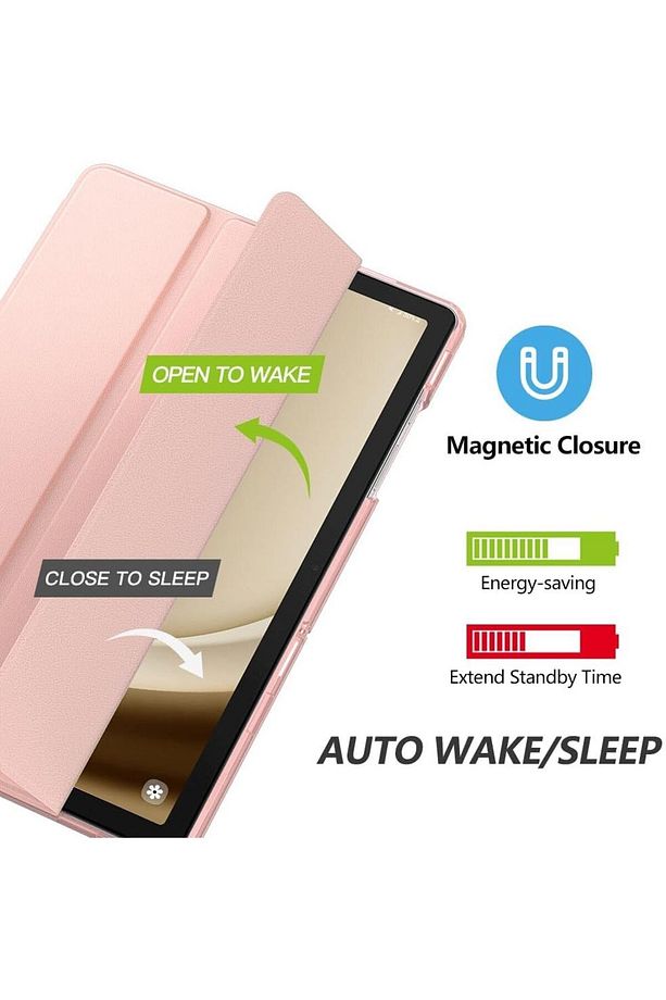 Galaxy Tab A9 8.7inç X110 X115 X117 Uyumlu Kılıf New Pu Deri Smart Standlı Case Uyku Modlu - 4