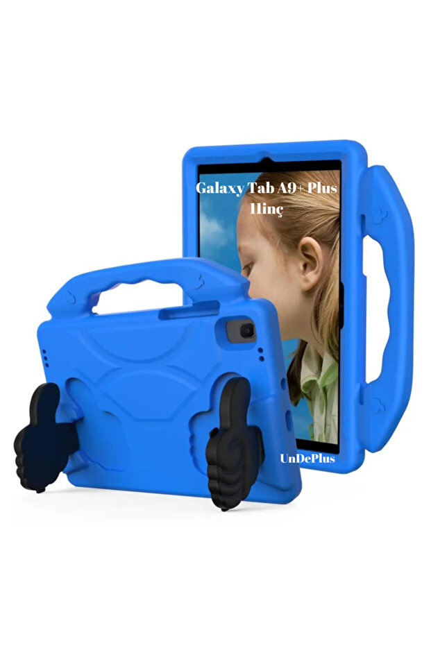 جراب سيليكون مع حامل لجهاز Samsung Galaxy Tab A9 Plus X210 X216 X218