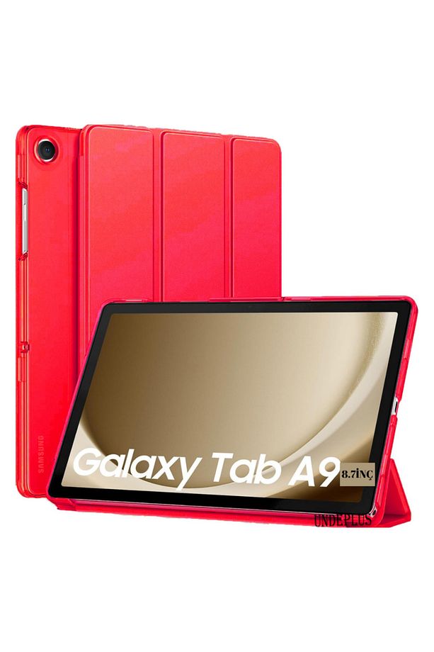 Galaxy Tab A9 8.7inç X110 X115 X117 Uyumlu Kılıf New Pu Deri Smart Standlı Case Uyku Modlu - 1