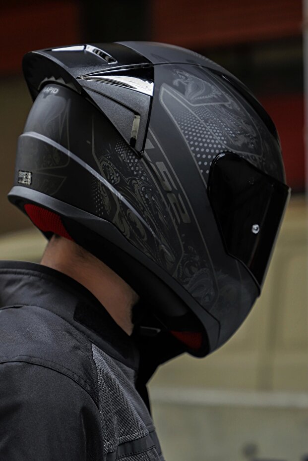 Rapıd 2 Race Crypt Mat Siyah Kask - 5