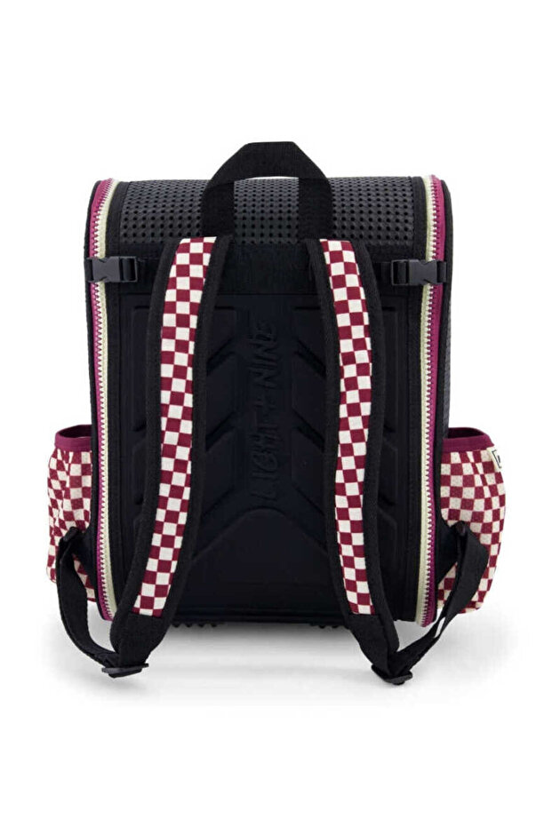 Light Plus Nine Student Backpack Checkered Brick 892Stcb - 2