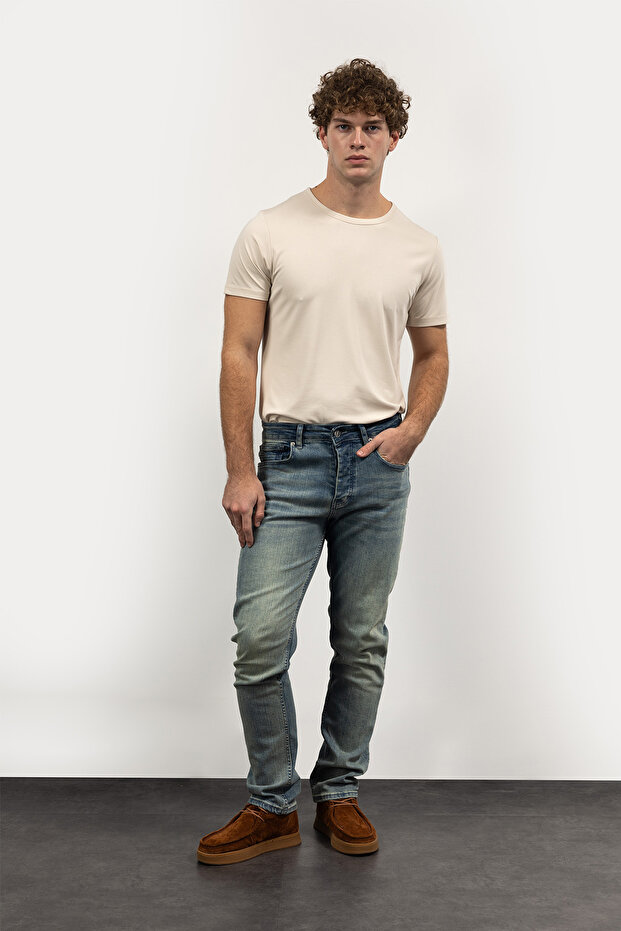 BASIC SLIM FIT JEAN - MAVİ - 1