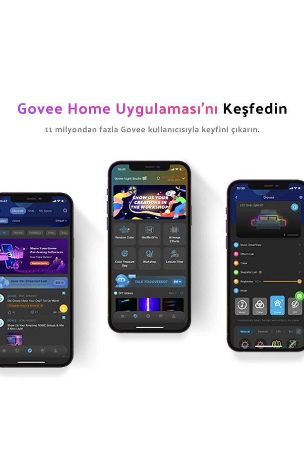 Led Şerit Işık M1 5 Metre (Wİ-Fİ VE BLUETOOTH DESTEKLİ, ALEXA VE GOOGLE ASSİSTANT UYUMLU) H61e - 5
