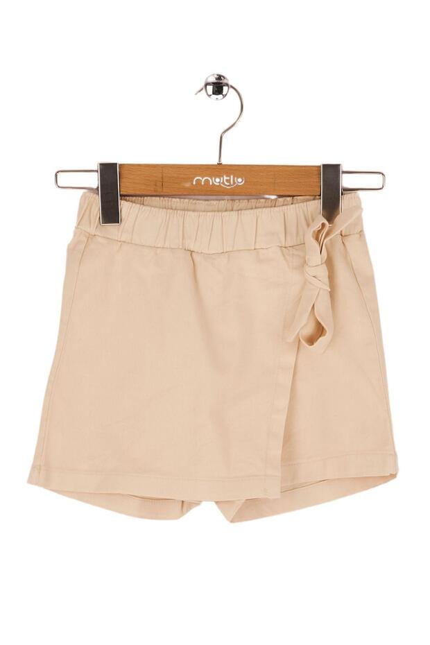 Girl Gabardine Bow Shorts Skirt