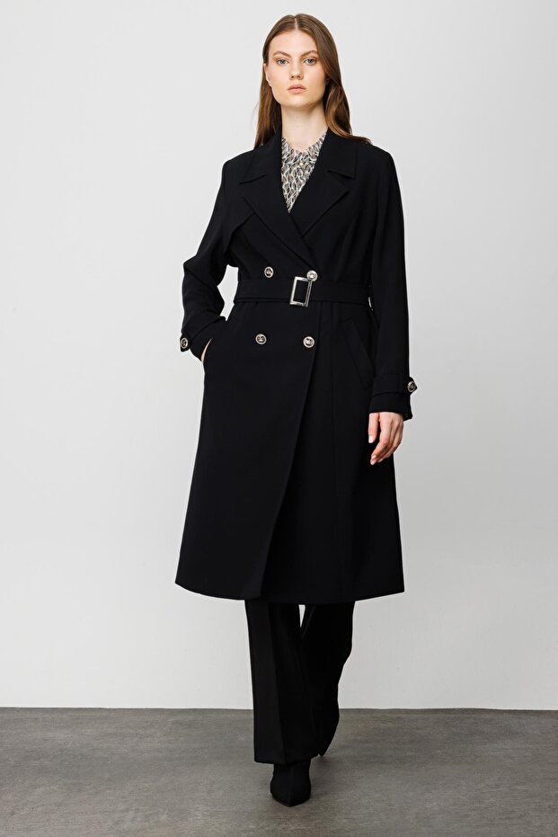 معطف أسود بأزرار - 4