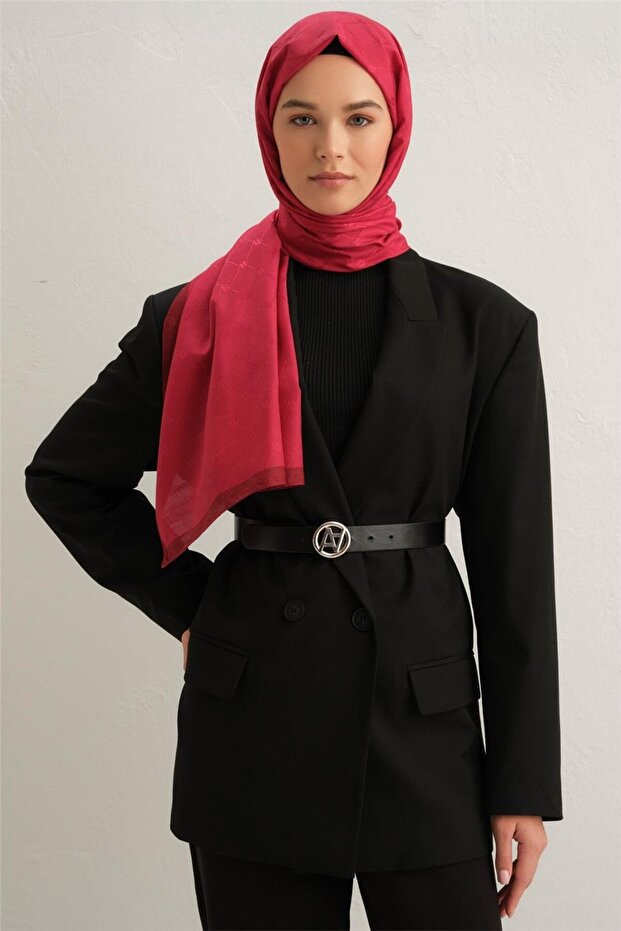 Trend Monogram Şal 2-148 - Pembe - 1
