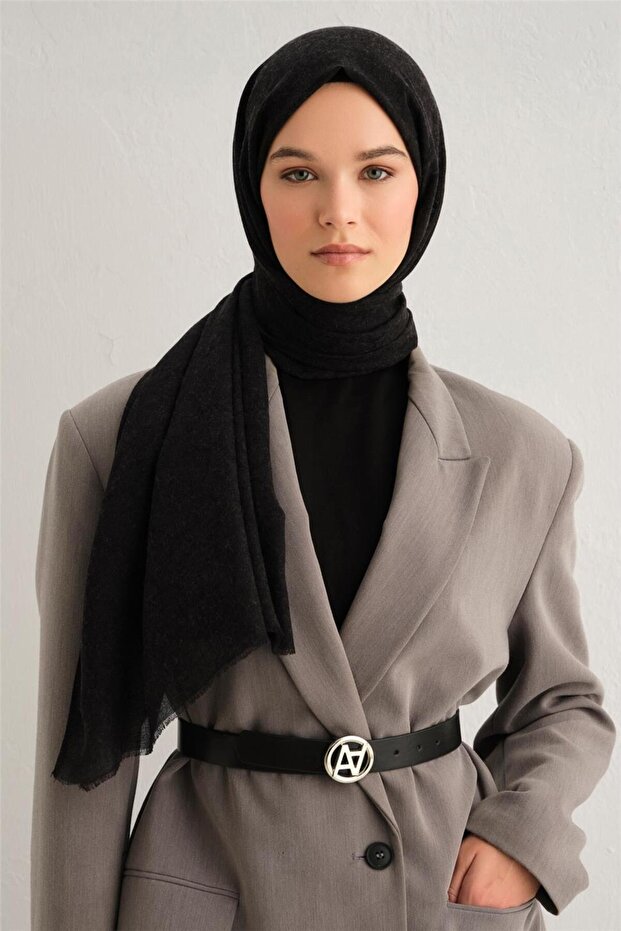 Armine Tnsel Wool Swall 1001-31 Black