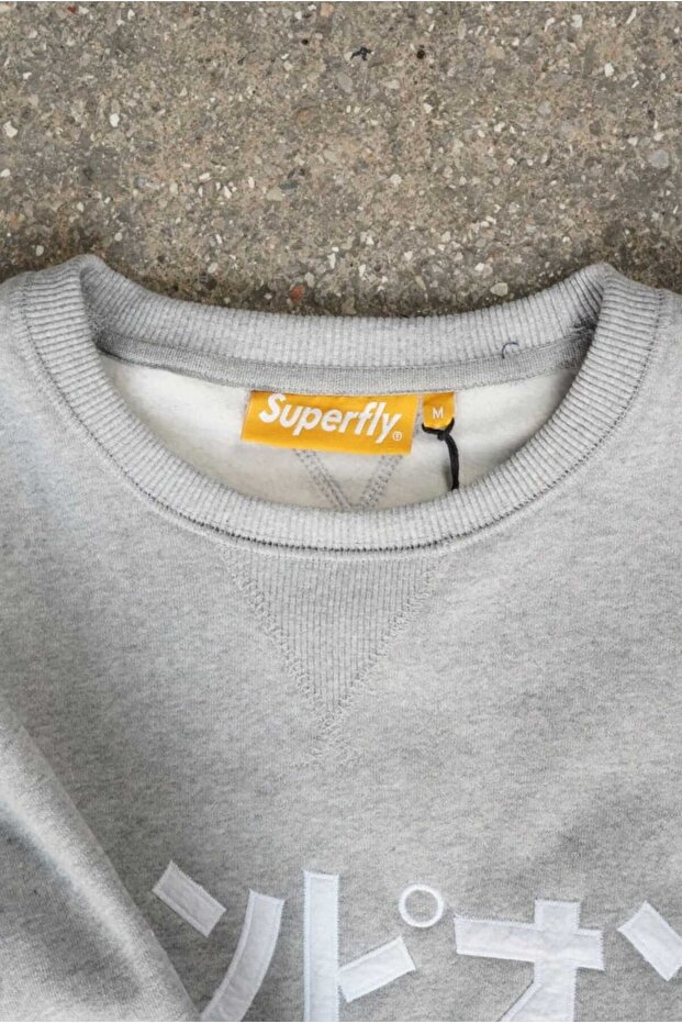 Aplike baskılı 3 iplik sweatshirt - 5