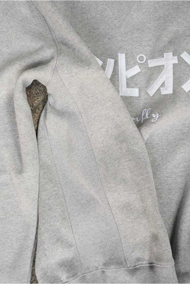 Aplike baskılı 3 iplik sweatshirt - 3