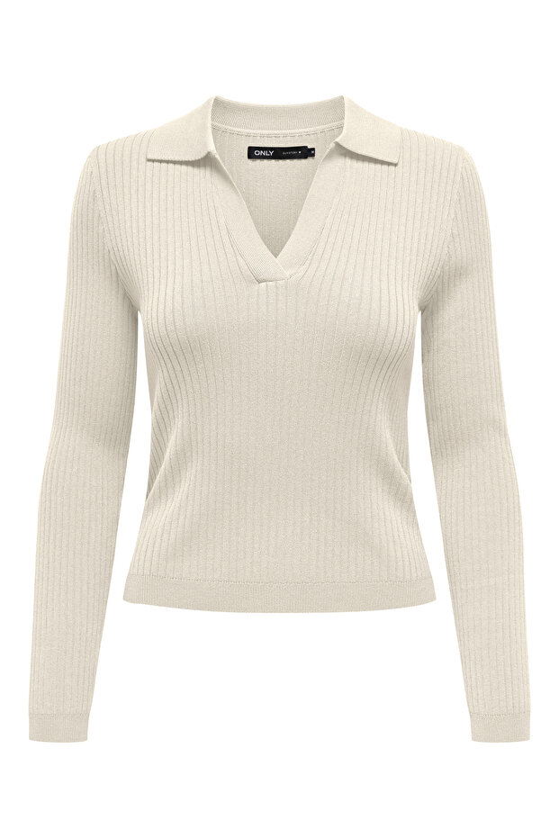 ONLKAYA LS POLO V-NECK PULLOVER EX KNT - 1