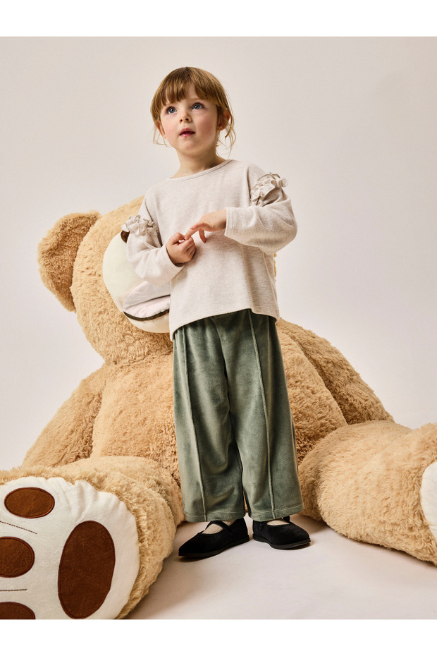 Nmfstephanie Nreg Vel Wide Pant