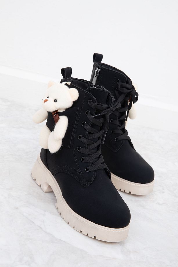 Siyah Mat Çocuk Bot & Bootie 19836 - 3