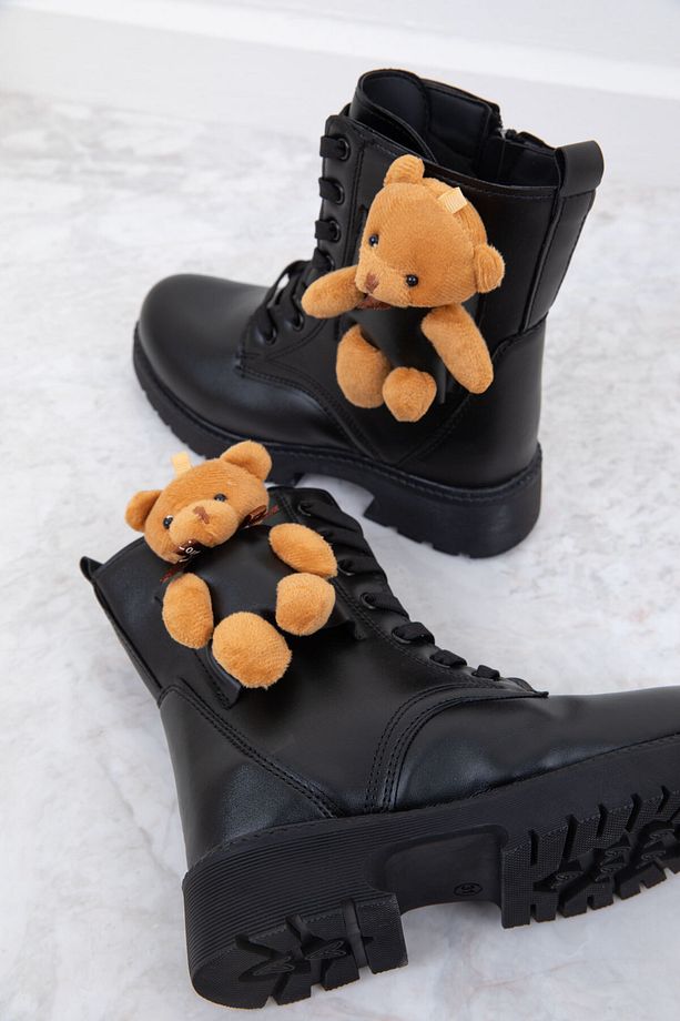 Siyah-Taba Çocuk Bot & Bootie 19836 - 1