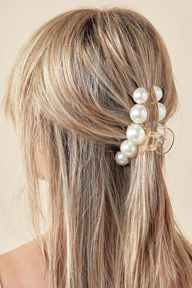 Large Peg Hair Clip with Large Pearl