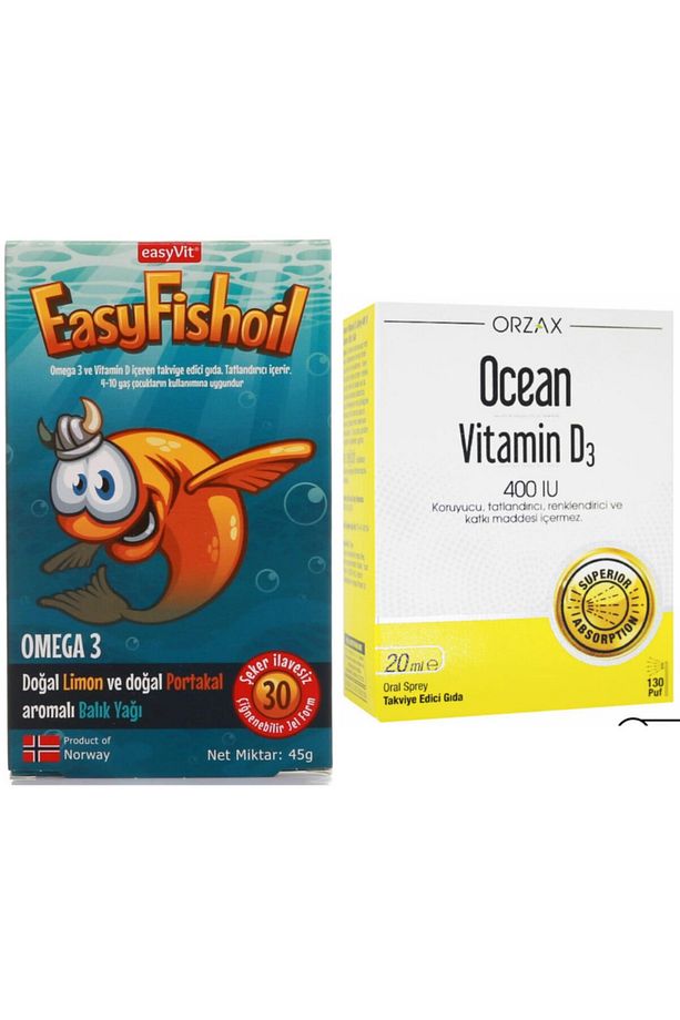 Omega 3 Çiğnenebilir 30 Jel Tablet Ve Ocean Vitamin D3 400ıu Sprey 20 Ml - 1