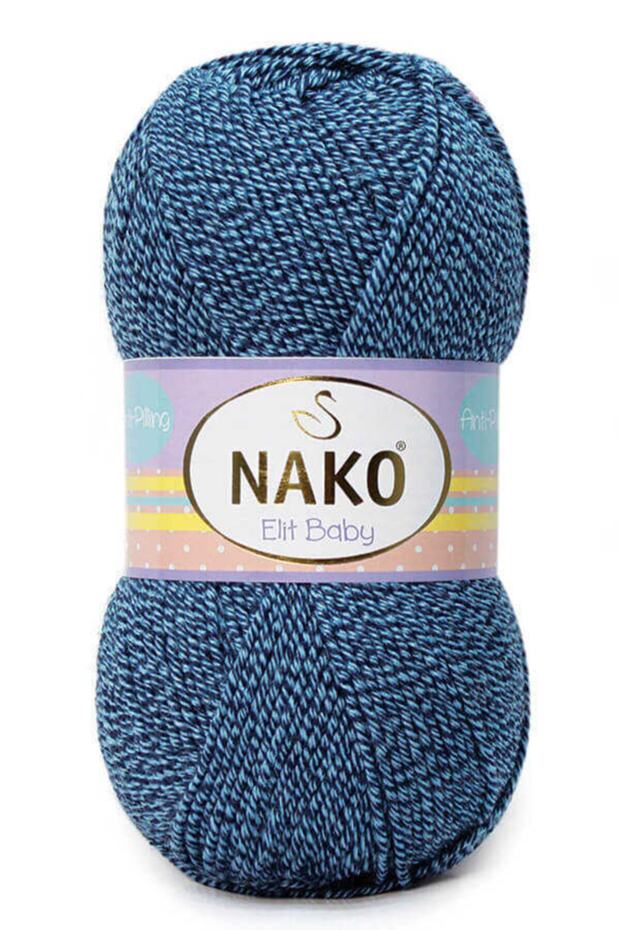 5 Pieces Elite Baby Anti-Pilling Hand Knitting Yarn Baby Wool Non-Pilling Baby Wool 21350 Blue Navy Blue Muline