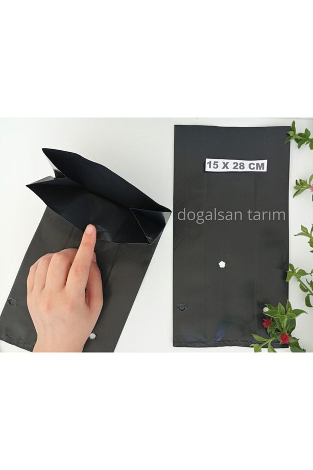 Fidan Poşeti 15x28 Cm 10 Adet Fide Poşeti Fide Torbası Fidan Torbası Fidan Tüpü - 1