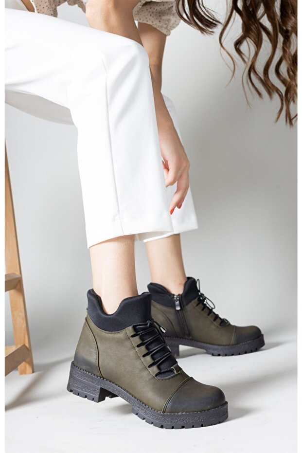 Haki Kadın Postal Bot 0012720 - 4