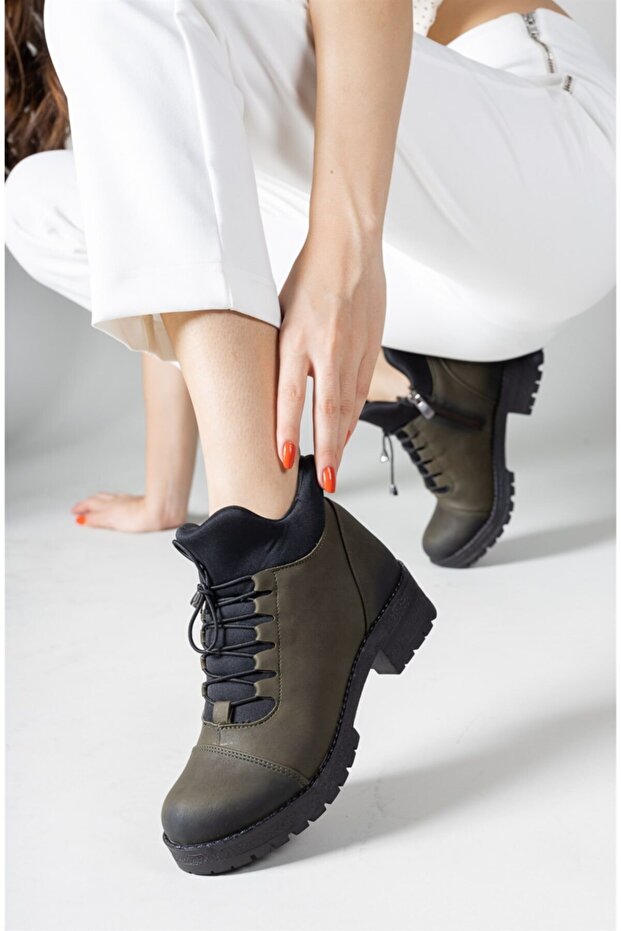 Haki Kadın Postal Bot 0012720 - 5