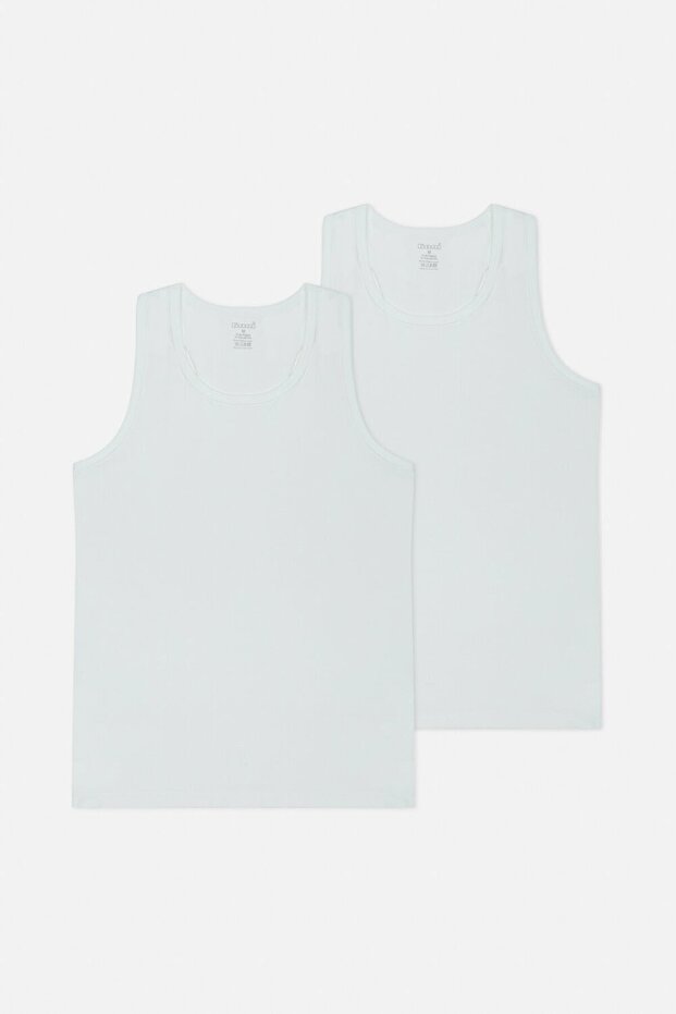 قميص داخلي رجالي أبيض من Aytron Halter مكون من قطعتين - 1