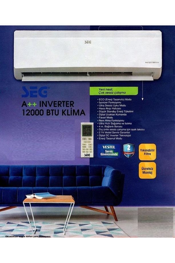 12000 Btu Inverter Duvar Tipi Split Klima - 3