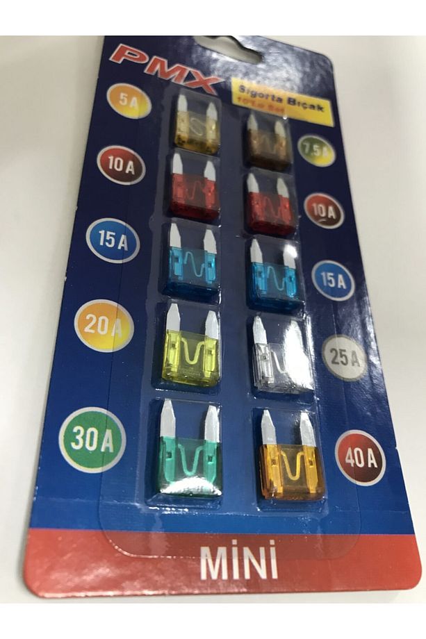 Mini Bıçak Sigorta 10 Lu Set 5-7,5-10-15-20-25-30-40 Amper - 2