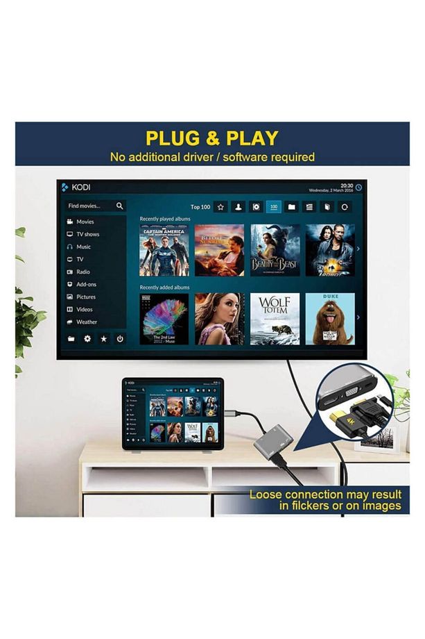 Type-C To 4K Hdmi Vga Usb 3.0 Otg Audio Ses Çevirici Kablo 5 In 1 (533635045) - 5