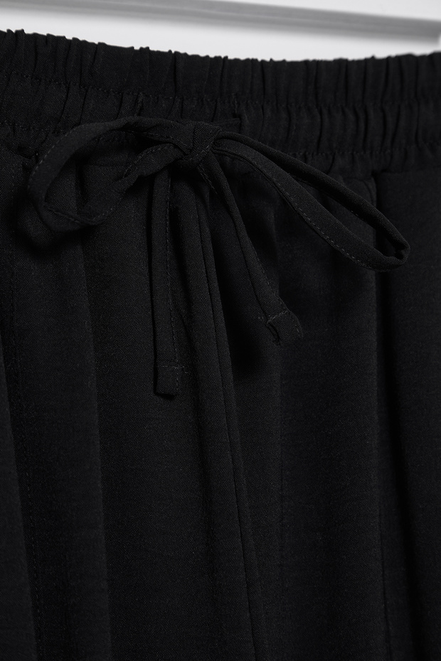 Siyah Beli Lastikli Harem/Şalvar Rahat Kesim Dokuma Pantolon TWOSS25PL00027 - 10