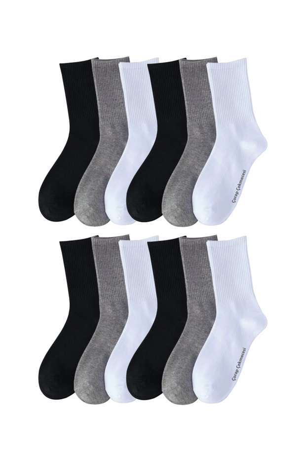 Tennis Socks 12-Piece Assorted Pack