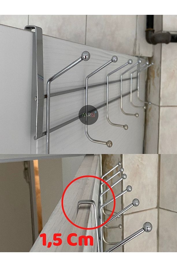 Eski Tip, Dar Kapı Arkası Askısı, 12 Topçuklu, Paslanmaz Kapı Askısı, Dar Kapı Askısı - 3