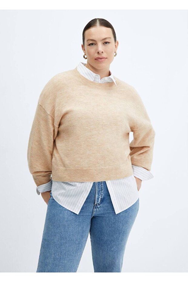 Yuvarlak yaka triko kazak - 6