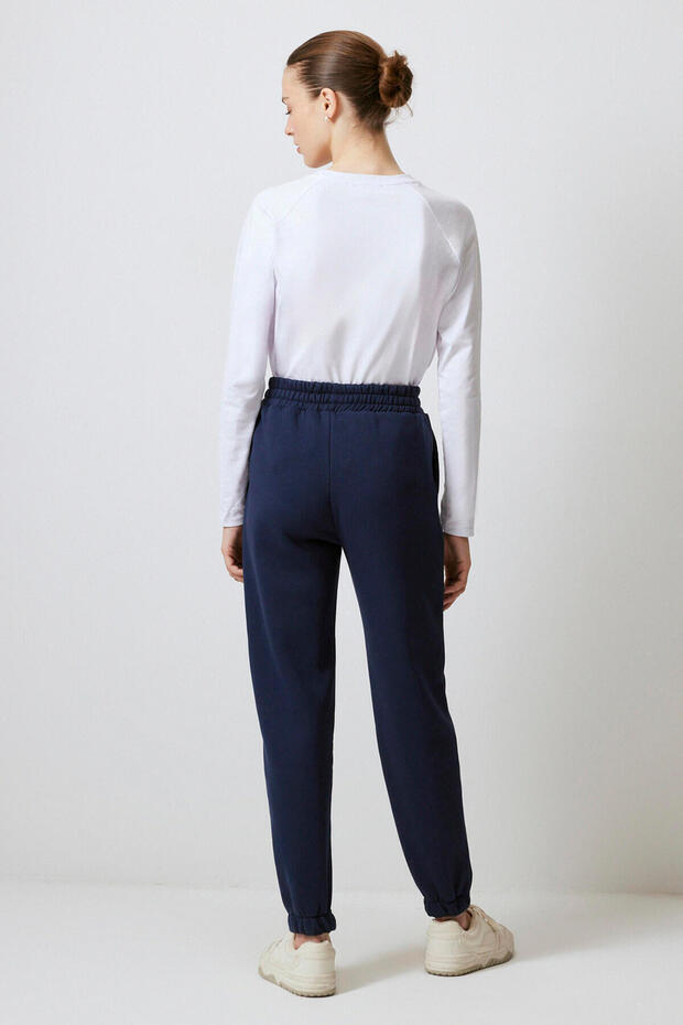 LASTİKLİ ŞARDONLU ÖRME PANTOLON - 4