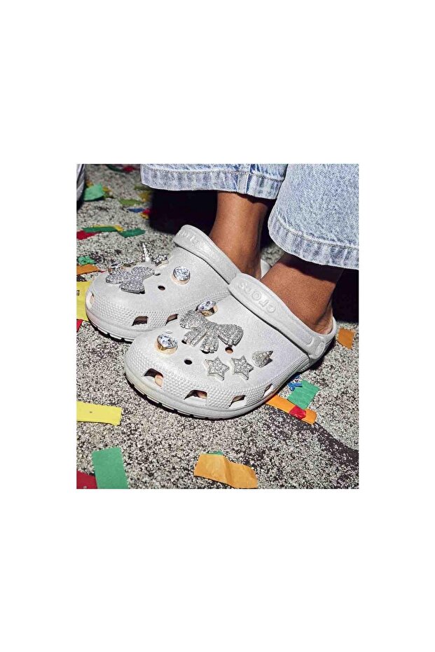 Classic Glitter Clog Silver Glitter - 2