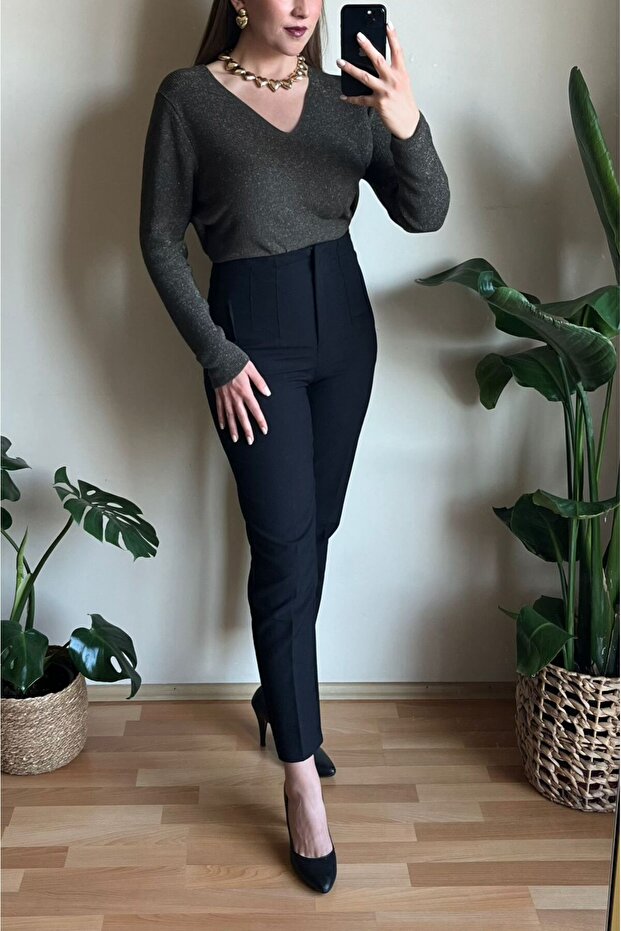 HAKİ SİMLİ TRİKO KAZAK - 7