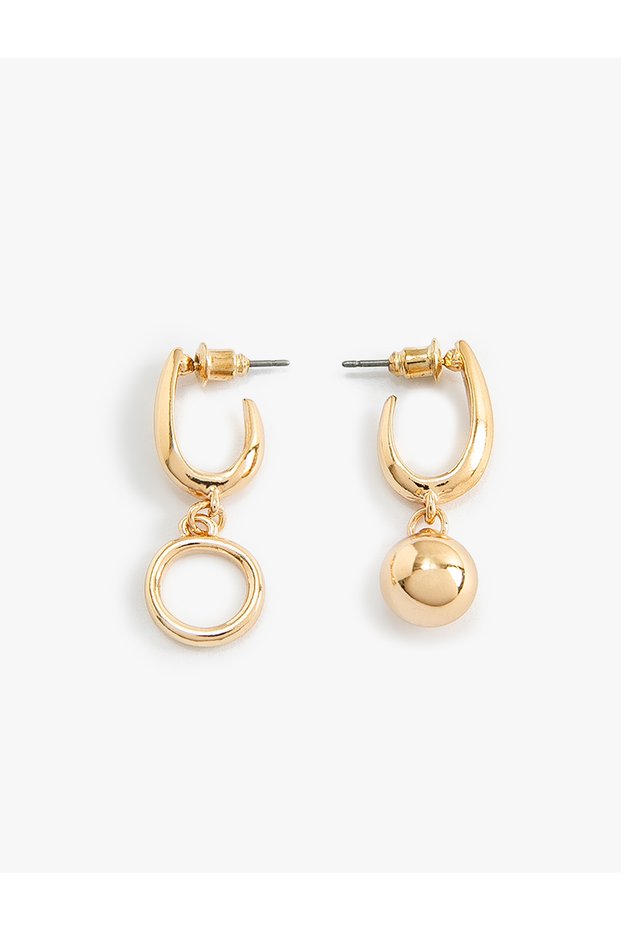 Geometric Charm Detailed Earrings Dangle