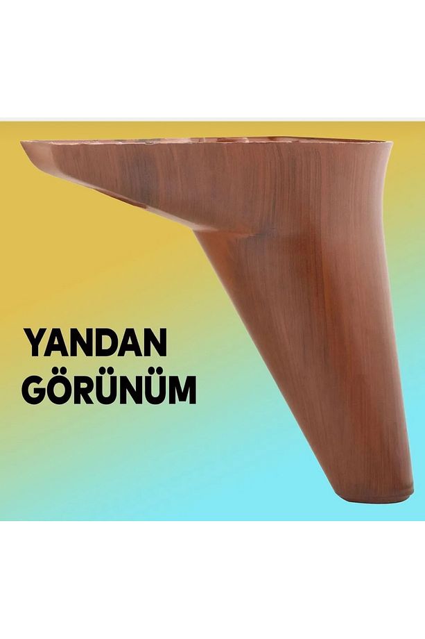 Lüks Mobilya Kanepe Koltuk Tv Ünitesi Baza Yükseltici 12 Cm Ahşap Desenli Ayak - 3