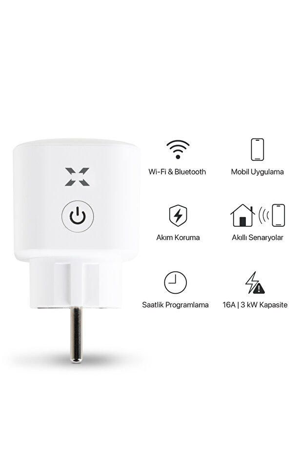 Current Protection Control by Phone Wi-Fi Bluetooth Timed Smart Socket Fireproof X7013 - 2