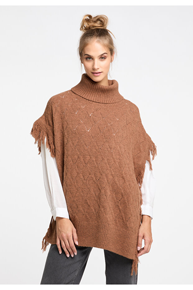 Strick Poncho - 3
