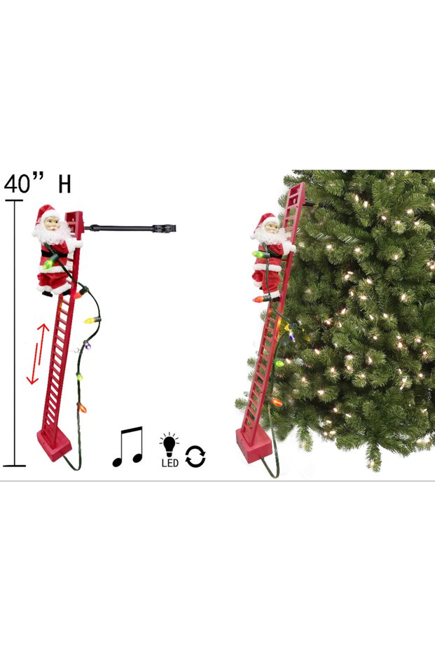 Merdivene Tırmanan Noel Baba 110cm