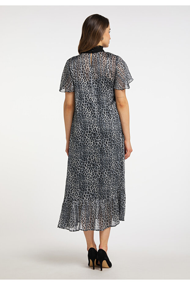 Midikleid mit Leoprint - 2