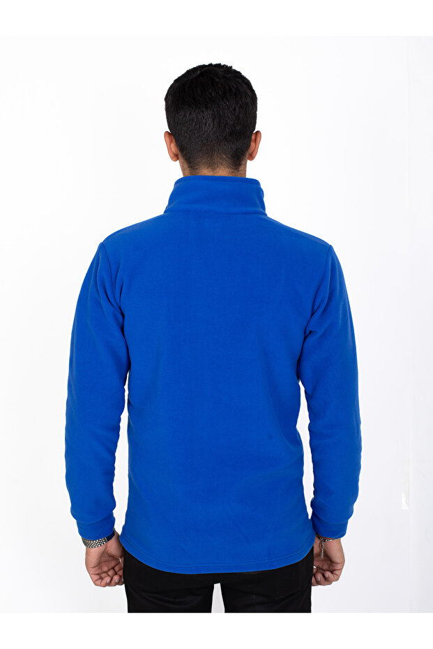 Fermuarlı 3 Cepli 280 gram Üniversal Polar - Mavi - 6