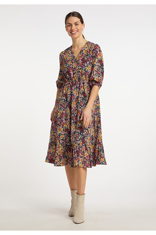 Midikleid mit Blumenprint - 5