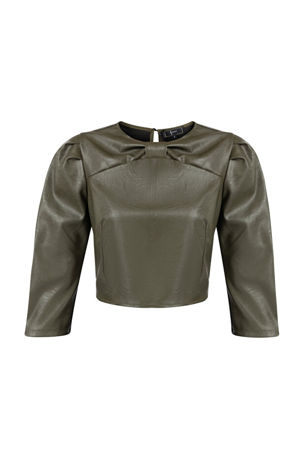 Kunstleder Bluse - 2