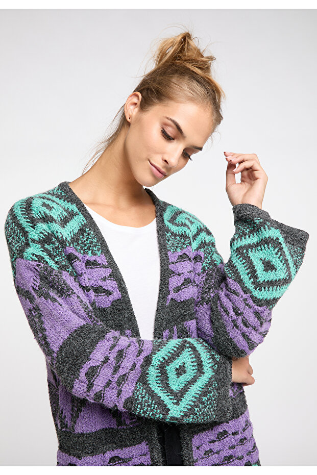 Offener Strickjacke - 5