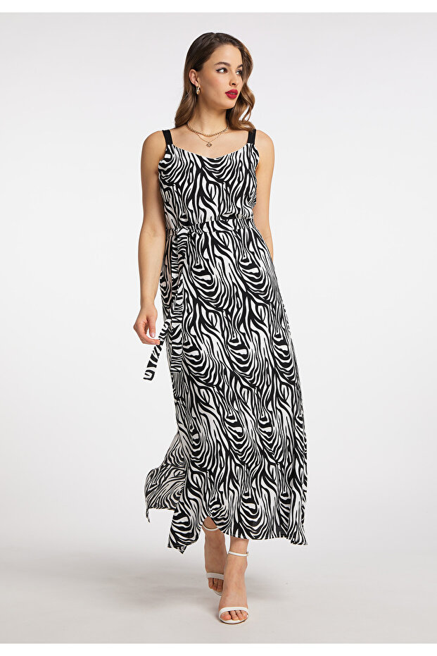 Maxikleid mit Zebra-Print - 1