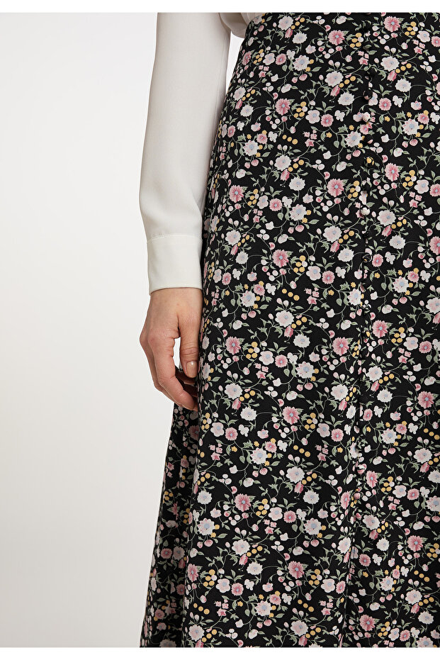 Midirock mit Blütenprint - 5