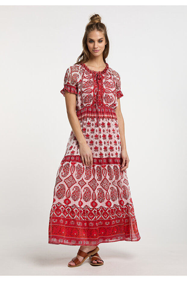 Maxikleid mit Allover-Print - 4