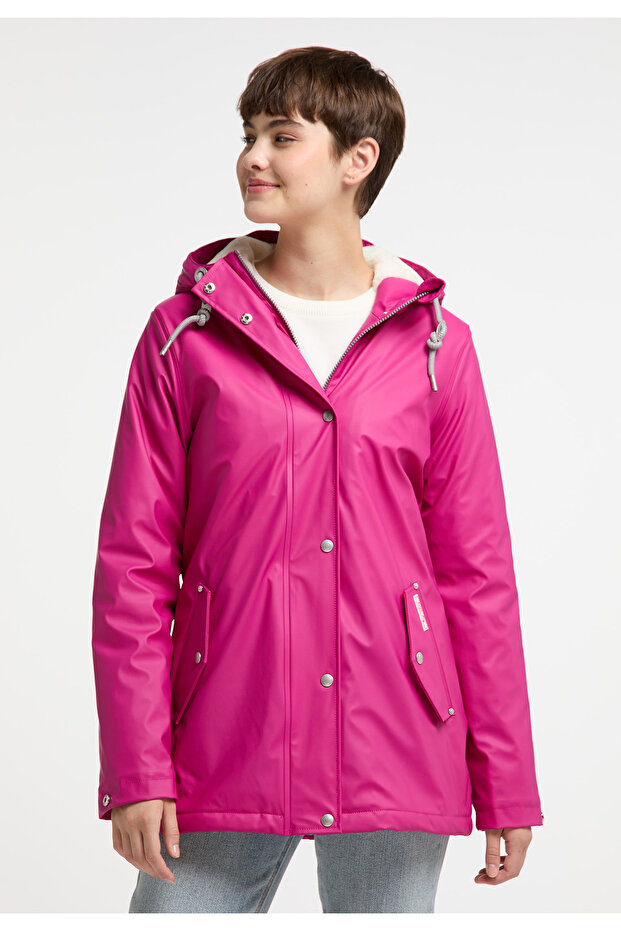 Regenjacke mit Webpelzfutter - 3