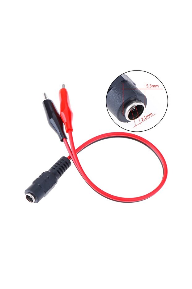 2.1mm Adapter Crocodile Cable Standard Dc Female Power Supply Alligator