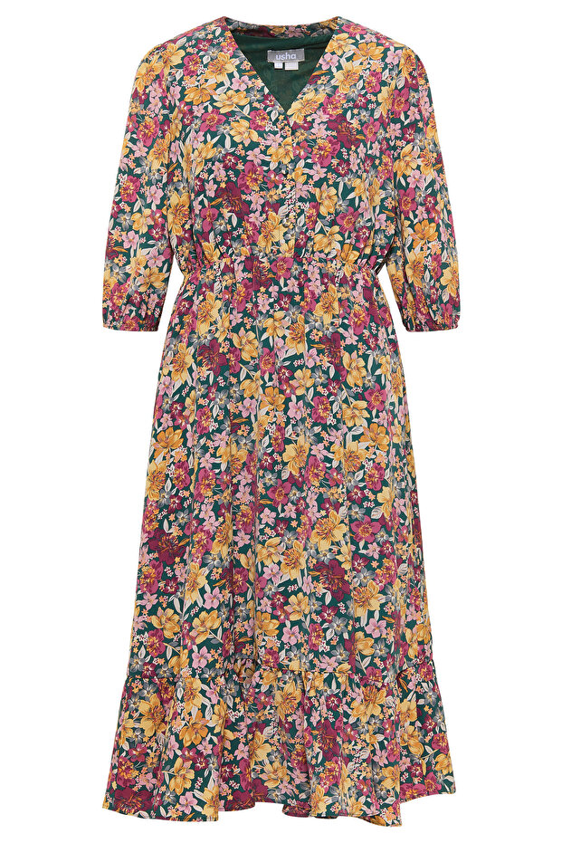 Midikleid mit Blumenprint - 3